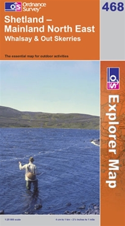 OS Explorer Map 468 Shetland - Mainland North East