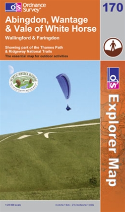 OS Explorer Map 170 Abingdon, Wantage & Vale of White Horse