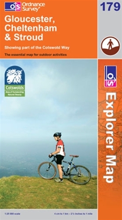 OS Explorer Map 179 Gloucester, Cheltenham & Stroud