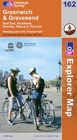 OS Explorer Map 162 Greenwich and Gravesend