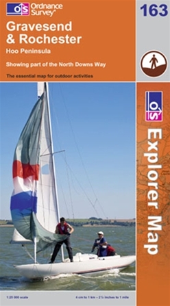 OS Explorer Map 163 Gravesend & Rochester