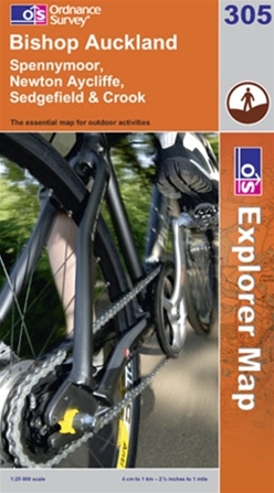 OS Explorer Map 305 Bishop Auckland