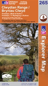 OS Explorer Map 265 Clwydian Range
