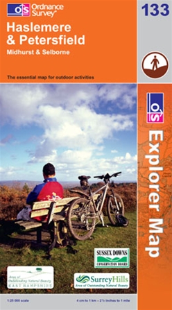 OS Explorer Map 133 Haslemere & Petersfield