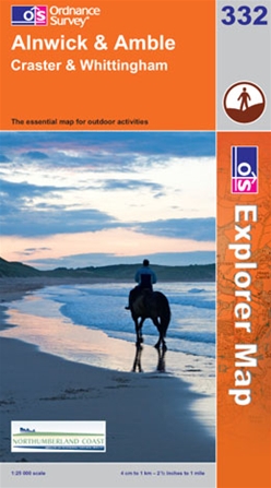 OS Explorer Map 332 Alnwick & Amble