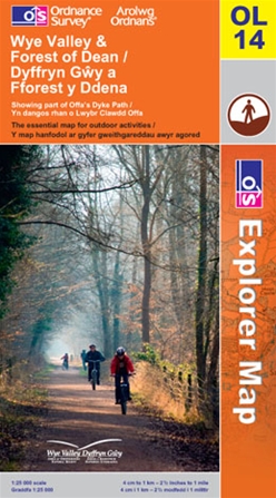 OS Explorer Map OL 14 Wye Valley & Forest of Dean