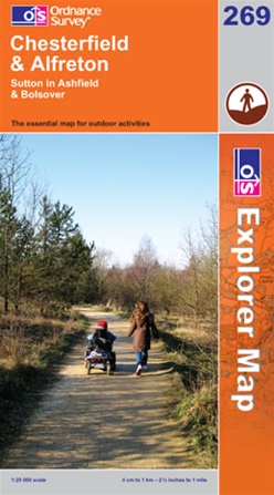 OS Explorer Map 269 Chesterfield & Alfreton