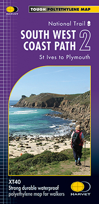 South West Coast Path: Harvey XT 40 - St Ives to Plymouth (Map 2) 