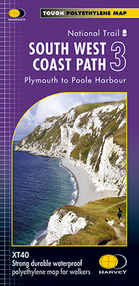 South West Coast Path: Harvey XT 40 - Plymouth to Poole Harbour (Map 3)
