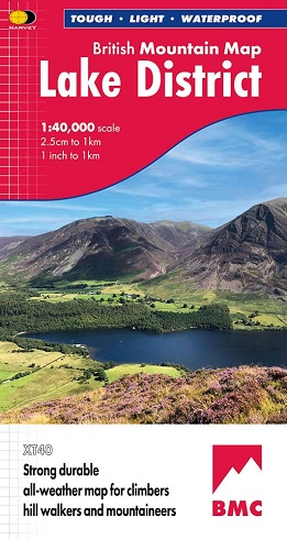 British Mountain Map - Lake District