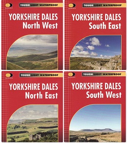 HARVEY Superwalker maps for the Yorkshire Dales - set of 4 maps