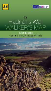 AA Walker's Map - Hadrian's Wall