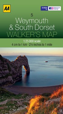 AA Walker's Map - Weymouth & South Dorset
