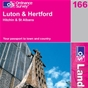 OS Landranger Map 166 Luton & Hertford