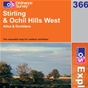 OS Explorer Map 366 Stirling & Ochil Hills West