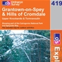 OS Explorer Map 419 Grantown-on-Spey & Hills of Cromdale