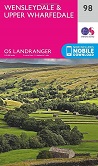 OS Landranger Map 98 Wensleydale & Upper Wharfedale